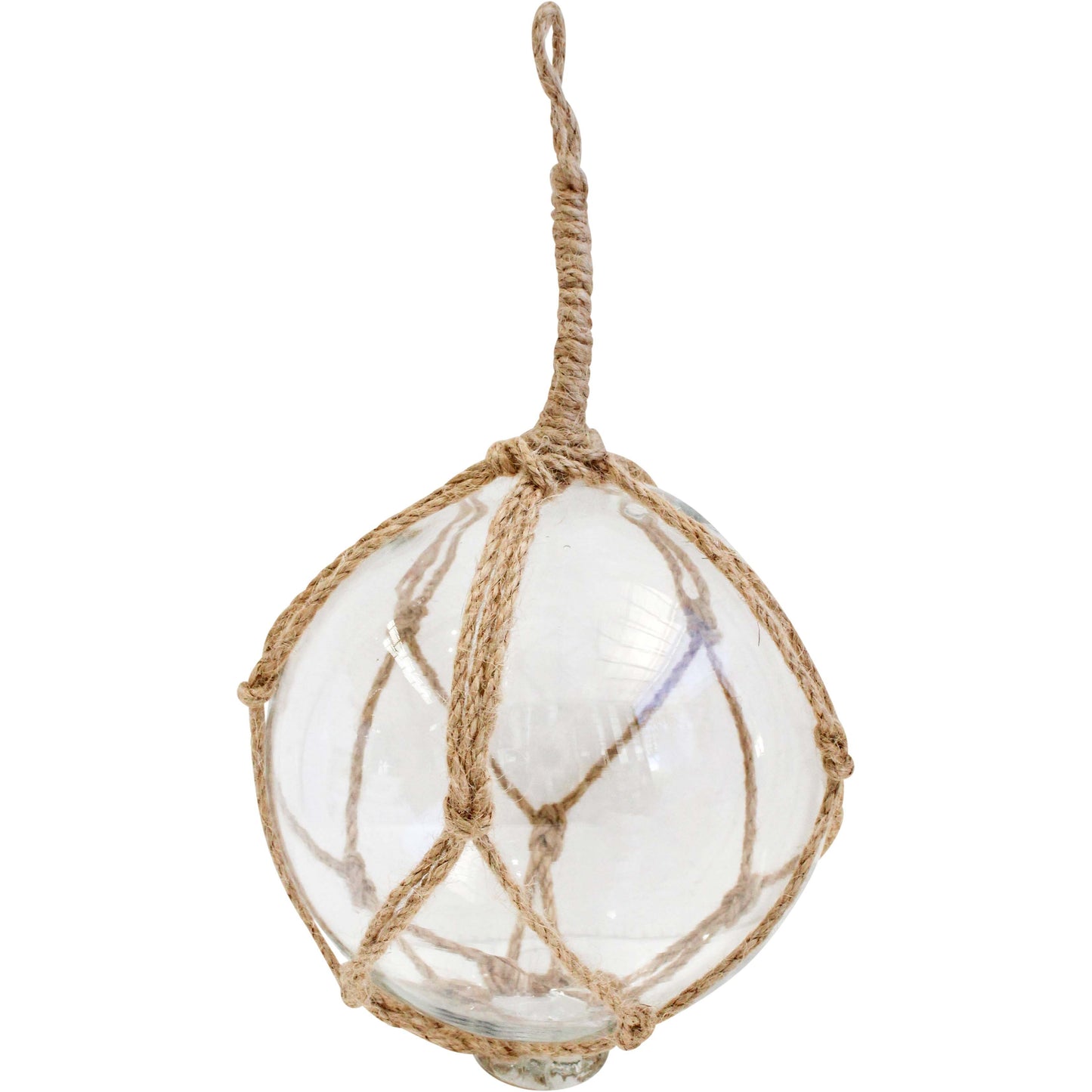 Buoy Glass Ball with Rope Clear