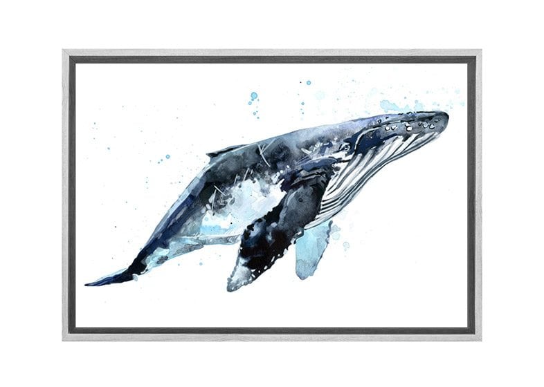 Transform Your Space with Whale Watercolour Animal Canvas Wall Art ...