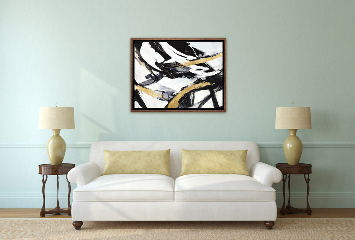 Get The Best Black and Gold Abstract 2 Canvas Wall Art Print