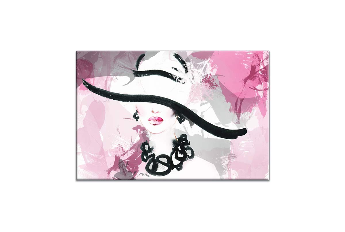 Elevate Your Space with a Stunning Lady in Large Hat Canvas