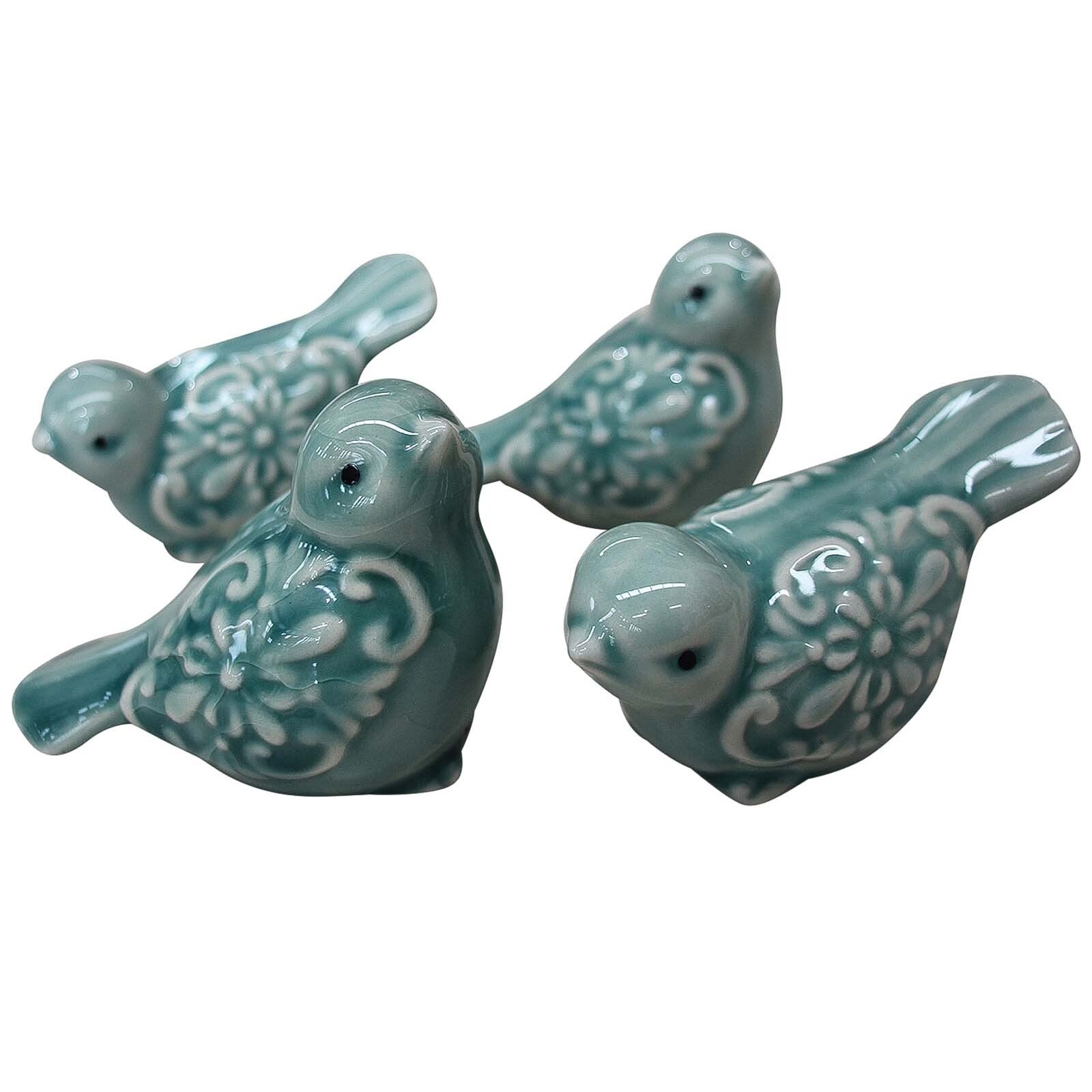 blue bird set teal